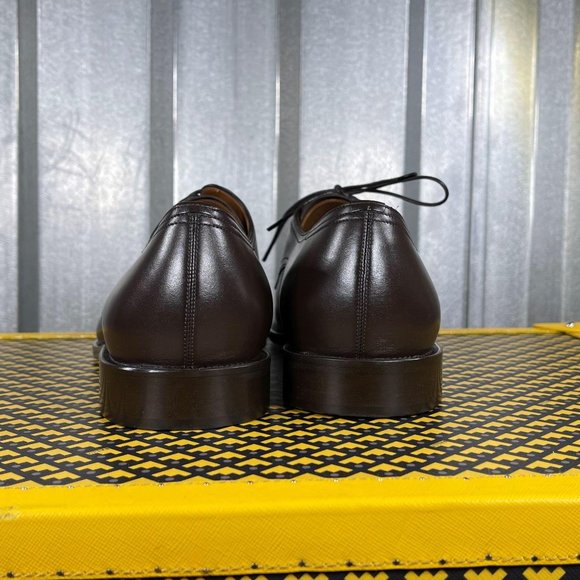 Bally Salfor Chocolate Leather Derby Shoes US 12 - Picture 5 of 6